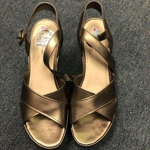 Women's Gold Wedge Heels